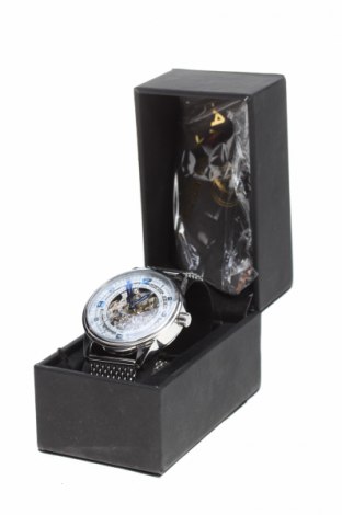 Часовник Akribos XXIV, Цвят Сив, Метал, Цена 659,25 лв.