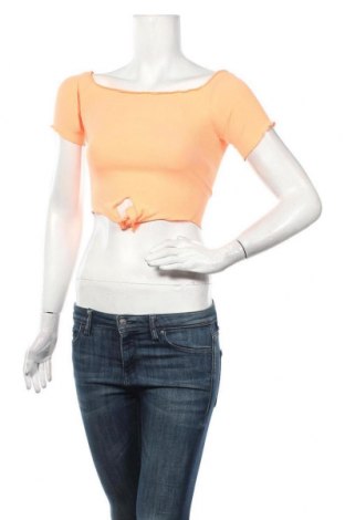 Γυναικεία μπλούζα Bershka, Μέγεθος XS, Χρώμα Πορτοκαλί, Πολυεστέρας, Τιμή 8,76 €