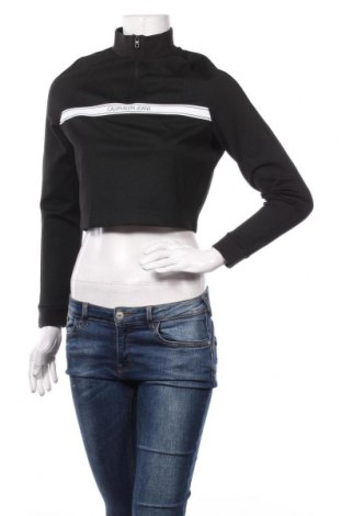 Damen Shirt Calvin Klein Jeans, Größe S, Farbe Schwarz, 77% Polyester, 19% Viskose, 4% Elastan, Preis 47,76 €