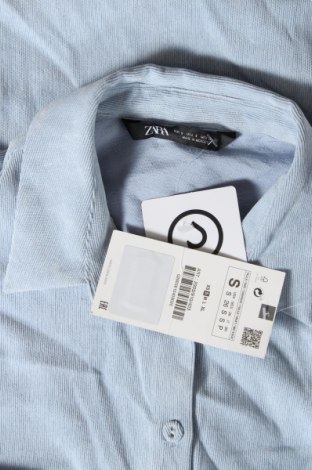 Дамска риза Zara, Размер S, Цвят Син, 89% полиестер, 9% полиамид, 2% еластан, Цена 36,75 лв.