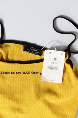 Γυναικείο αμάνικο μπλουζάκι Bershka, Μέγεθος M, Χρώμα Κίτρινο, Τιμή 14,95 €