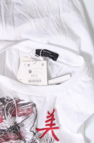 Γυναικείο αμάνικο μπλουζάκι Bershka, Μέγεθος XS, Χρώμα Λευκό, Τιμή 14,95 €