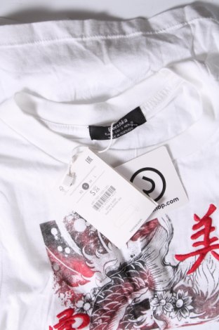 Γυναικείο αμάνικο μπλουζάκι Bershka, Μέγεθος S, Χρώμα Λευκό, Τιμή 16,49 €