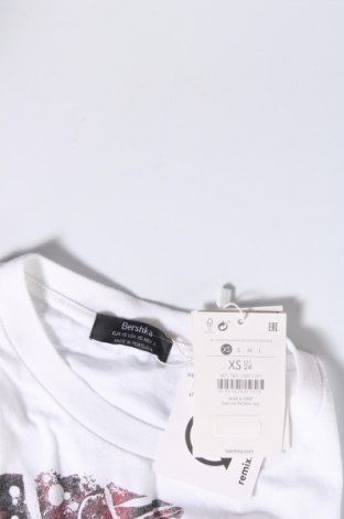 Γυναικείο αμάνικο μπλουζάκι Bershka, Μέγεθος XS, Χρώμα Λευκό, Βαμβάκι, Τιμή 8,24 €