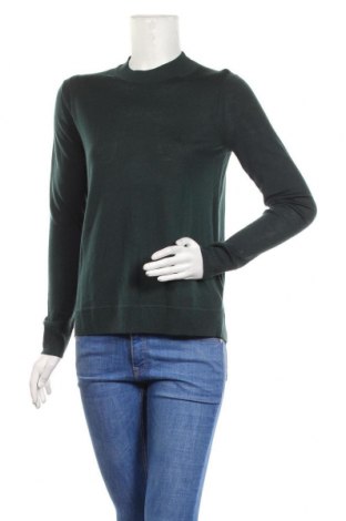 Дамски пуловер Calvin Klein, Размер S, Цвят Зелен, 89% вълна, 7% вискоза, 3% полиамид, 1% еластан, Цена 201,75 лв.