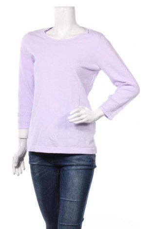 Дамски пуловер Zero, Размер M, Цвят Лилав, 81% памук, 14% полиамид, 3% полиестер, 2% еластан, Цена 27,60 лв.