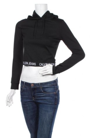 Hanorac de femei Calvin Klein Jeans, Mărime S, Culoare Negru, 77% poliester, 19% viscoză, 4% elastan, Preț 339,97 Lei