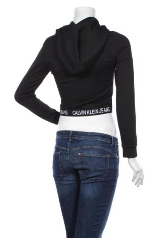 Damska bluza Calvin Klein Jeans, Rozmiar S, Kolor Czarny, 77% poliester, 19% wiskoza, 4% elastyna, Cena 298,13 zł