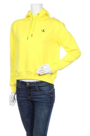 Dámská mikina  Calvin Klein Jeans, Velikost S, Barva Žlutá, 50% bavlna, 50% polyester, Cena  1 427,00 Kč
