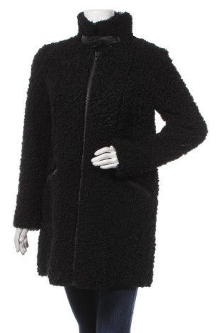 Δερμάτινο γυναικείο παλτό Just Female, Μέγεθος M, Χρώμα Μαύρο, Φυσική τρίχα, Τιμή 130,81 €