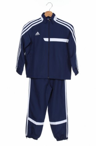 Детски спортен екип Adidas, Размер 7-8y/ 128-134 см, Цвят Син, Полиестер, Цена 93,71 лв.