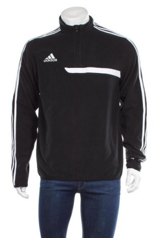 Herren Fleece Shirt Adidas, Größe M, Farbe Schwarz, Polyester, Preis 36,70 €