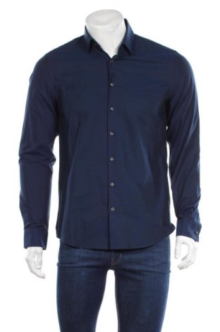 Мъжка риза Calvin Klein, Размер M, Цвят Син, Памук, Цена 55,77 лв.