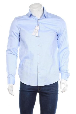 Ανδρικό πουκάμισο Calvin Klein, Μέγεθος M, Χρώμα Μπλέ, Βαμβάκι, Τιμή 56,62 €