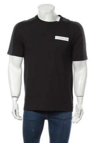 Męski T-shirt Calvin Klein, Rozmiar M, Kolor Czarny, 95% bawełna, 5% elastyna, Cena 84,55 zł