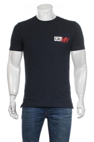 Мъжка тениска Calvin Klein Jeans, Размер M, Цвят Черен, 94% памук, 6% еластан, Цена 53,40 лв.
