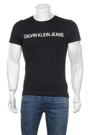 Мъжка тениска Calvin Klein Jeans, Размер S, Цвят Черен, Памук, Цена 66,75 лв.