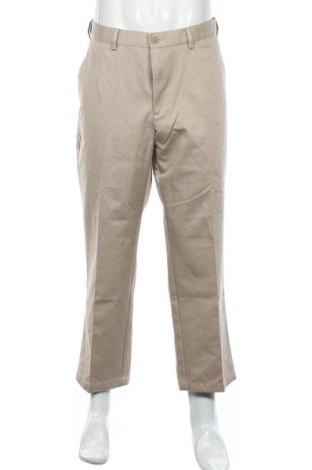 Мъжки панталон Haggar, Размер L, Цвят Бежов, Памук, Цена 29,40 лв.