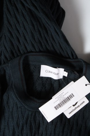Pánský svetr  Calvin Klein, Velikost M, Barva Modrá, 80% bavlna, 20% vlna, Cena  2 598,00 Kč