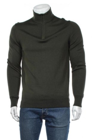 Męski sweter Calvin Klein, Rozmiar M, Kolor Zielony, 90% bawełna, 10% jedwab, Cena 466,88 zł