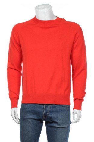 Мъжки пуловер Calvin Klein, Размер M, Цвят Оранжев, 80% памук, 20% коприна, Цена 143,40 лв.