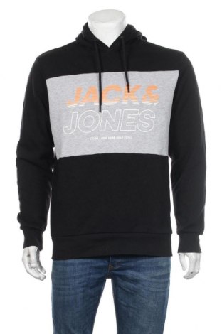 Мъжки суичър Core By Jack & Jones, Размер L, Цвят Черен, 80% памук, 20% полиестер, Цена 28,56 лв.