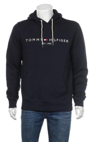 Мъжки суичър Tommy Hilfiger, Размер L, Цвят Син, 64% памук, 36% полиестер, Цена 195,46 лв.