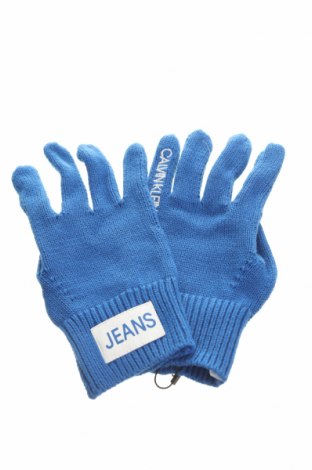 Rękawiczki Calvin Klein Jeans, Kolor Niebieski, Bawełna, Cena 110,63 zł