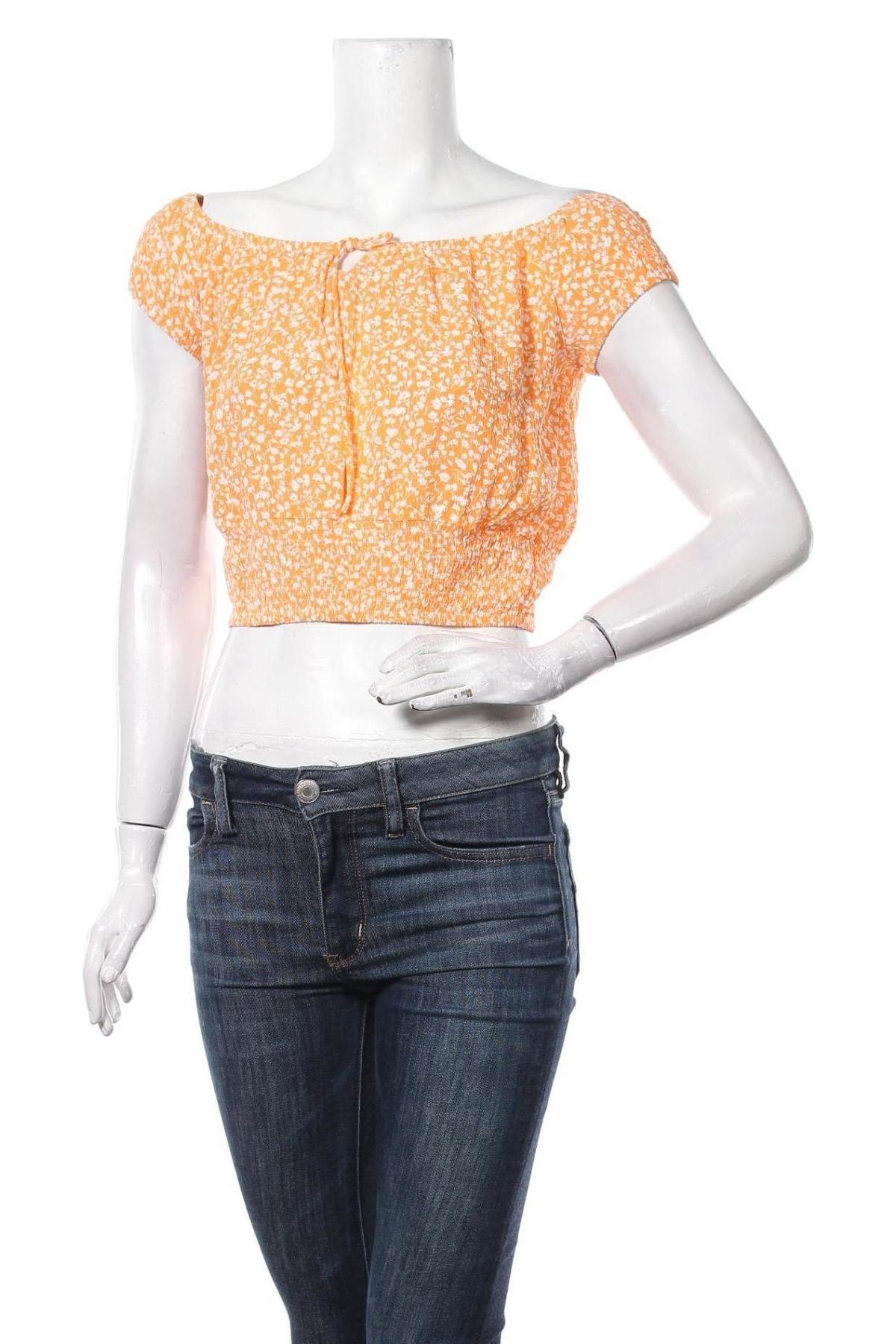 Γυναικεία μπλούζα Bershka, Μέγεθος S, Χρώμα Πορτοκαλί, Βισκόζη, Τιμή 10,05 €