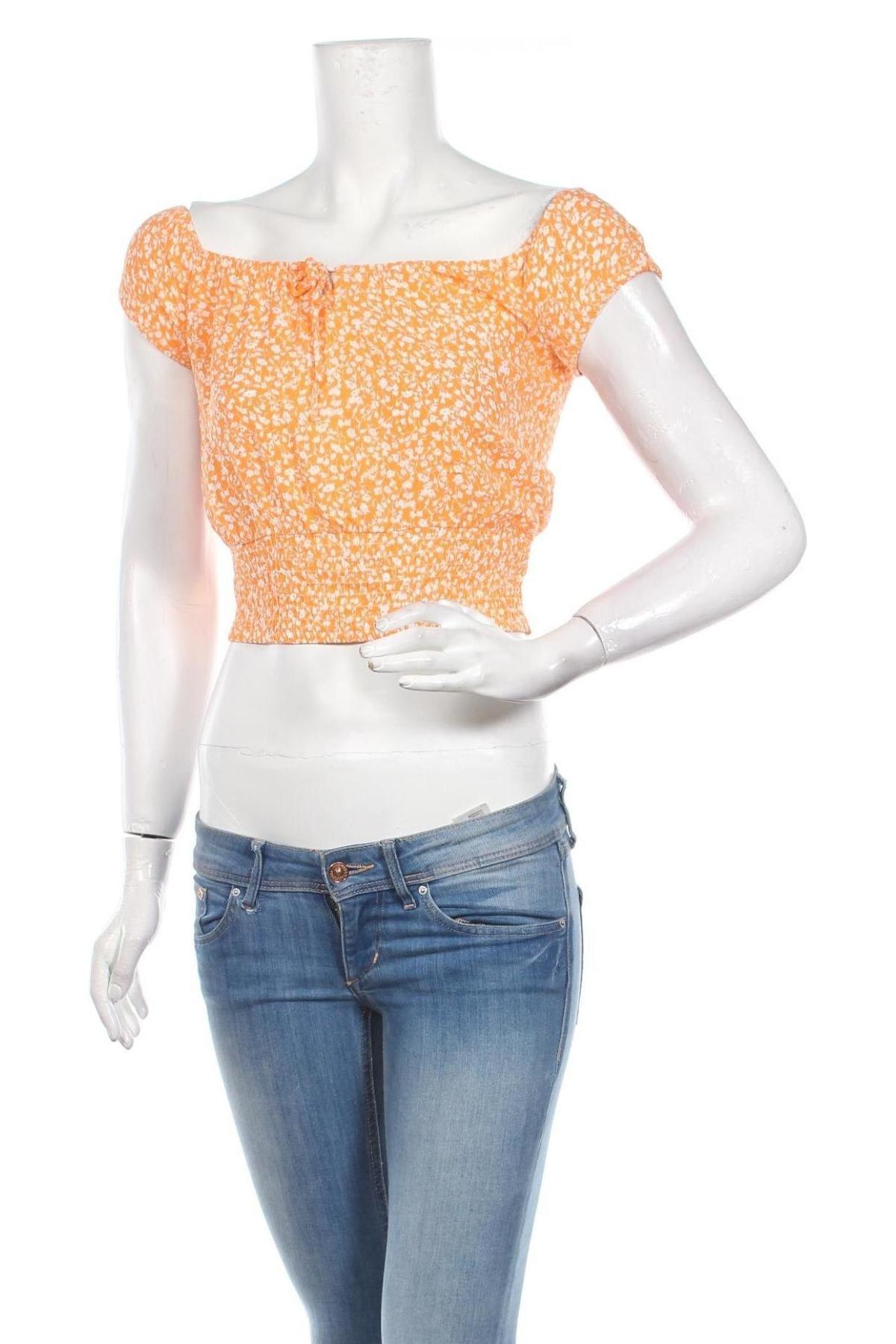 Γυναικεία μπλούζα Bershka, Μέγεθος XS, Χρώμα Πορτοκαλί, 100% βισκόζη, Τιμή 6,03 €