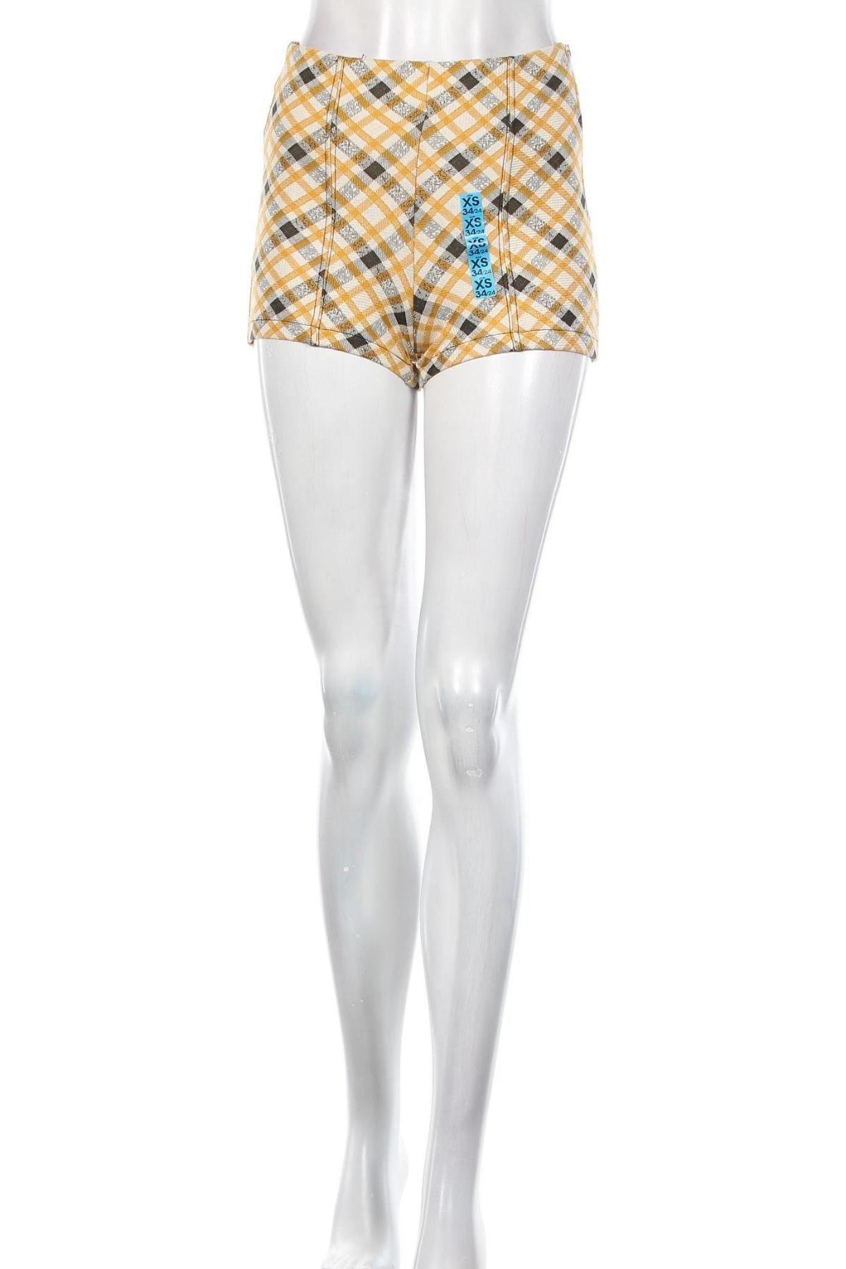 Дамски къс панталон Bershka, Размер XS, Цвят Многоцветен, Цена 23,40 лв.