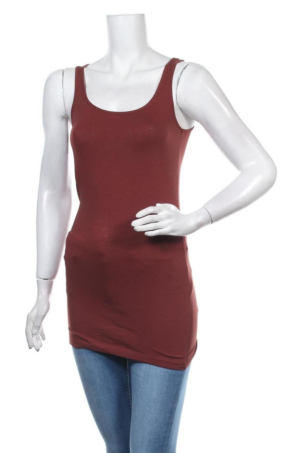 Γυναικείο αμάνικο μπλουζάκι Vero Moda, Μέγεθος XS, Χρώμα Καφέ, 95% βαμβάκι, 5% ελαστάνη, Τιμή 8,97 €