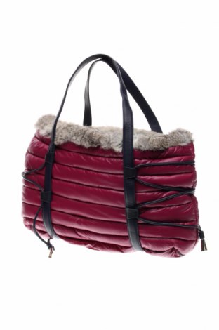 Дамска чанта Moncler, Цвят Лилав, Текстил, естествена кожа, естествен косъм, Цена 394,40 лв.