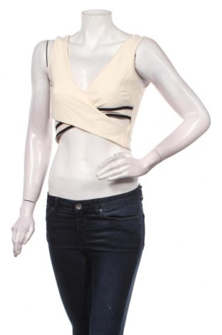 Γυναικείο αμάνικο μπλουζάκι Zara Trafaluc, Μέγεθος S, Χρώμα  Μπέζ, 89% πολυεστέρας, 11% ελαστάνη, Τιμή 30,31 €