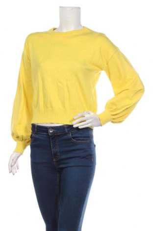 Дамски пуловер Monki, Размер XS, Цвят Жълт, 50% вискоза, 25% полиамид, 25% полиестер, Цена 21,20 лв.