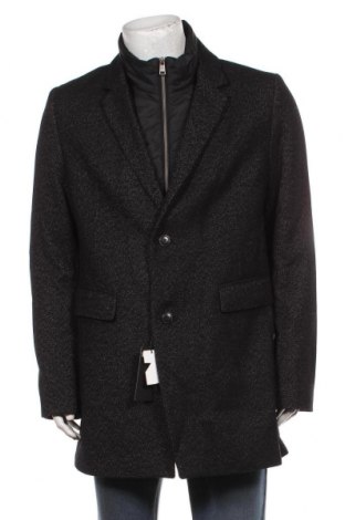 Мъжко палто S.Oliver Black Label, Размер XL, Цвят Черен, 60% полиестер, 40% вълна, Цена 175,05 лв.