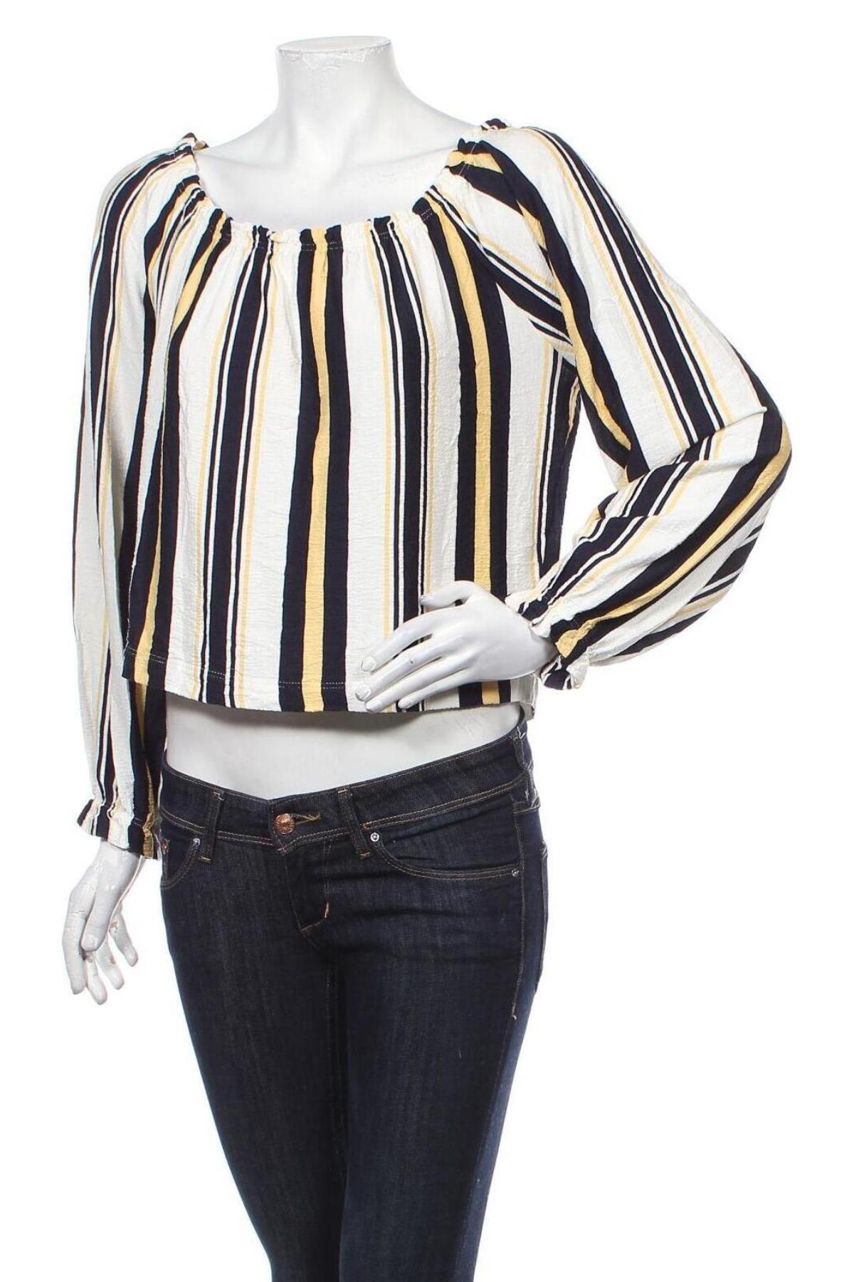 Γυναικεία μπλούζα Bershka, Μέγεθος M, Χρώμα Πολύχρωμο, 94% βισκόζη, 5% πολυαμίδη, 1% ελαστάνη, Τιμή 9,40 €