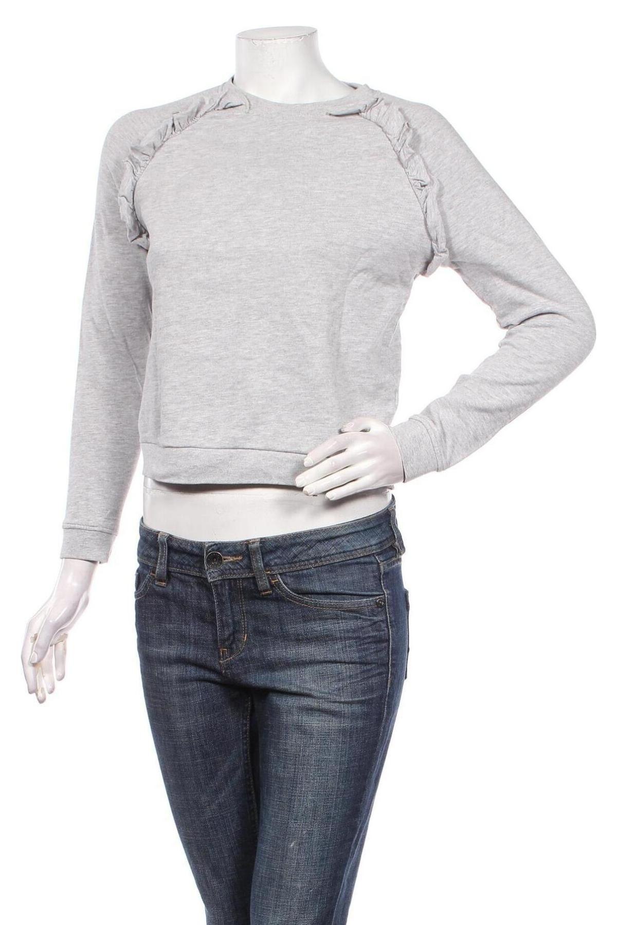 Γυναικεία μπλούζα H&M Divided, Μέγεθος S, Χρώμα Γκρί, 95% βαμβάκι, 5% ελαστάνη, Τιμή 8,66 €