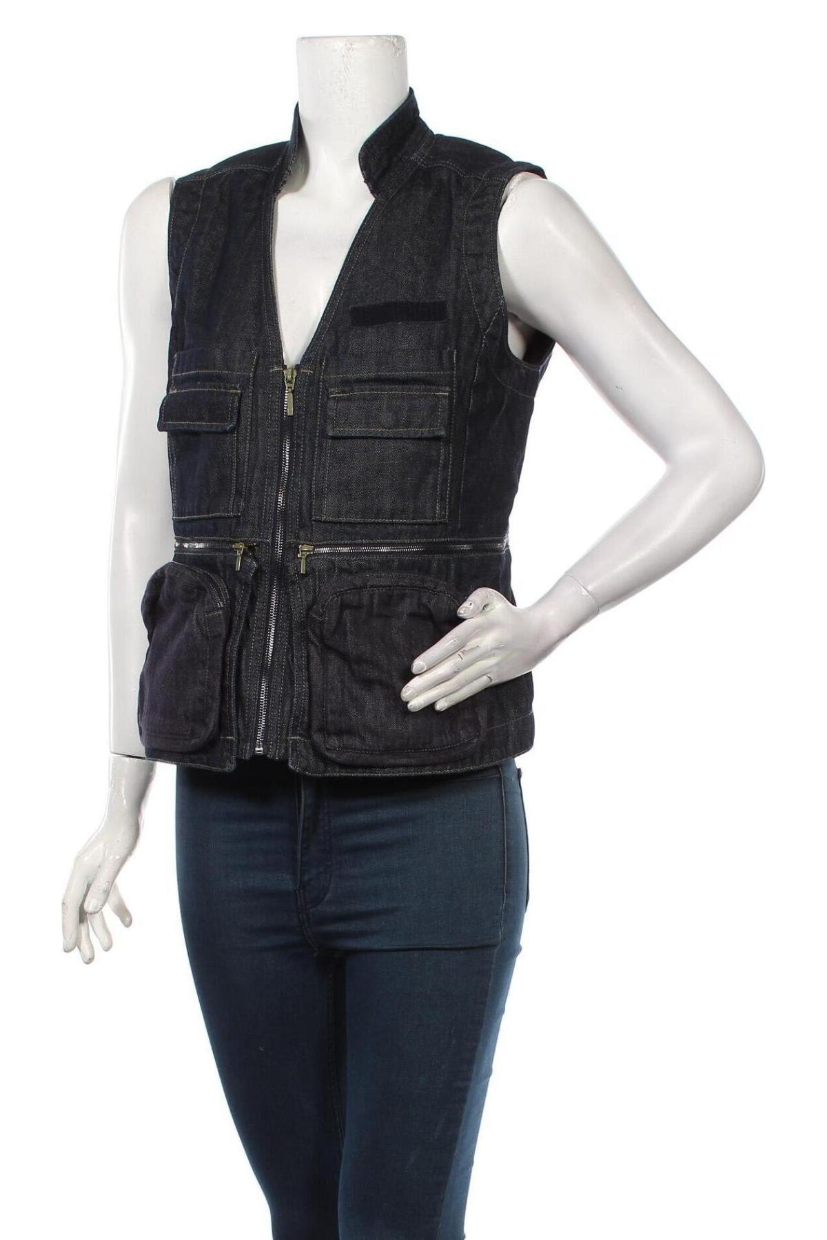 Γυναικείο γιλέκο G-Star Raw, Μέγεθος M, Χρώμα Μπλέ, Βαμβάκι, Τιμή 44,06 €