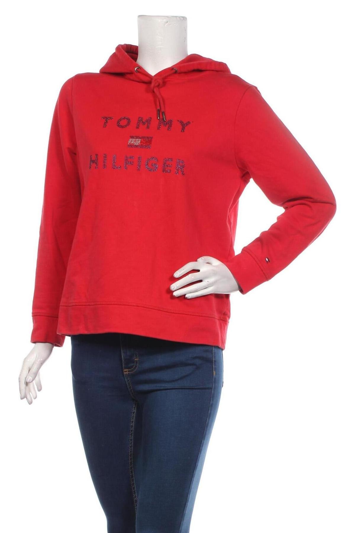 Дамски суичър Tommy Hilfiger, Размер S, Цвят Червен, 100% памук, Цена 58,50 лв.