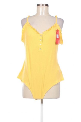 Γυναικεία μπλούζα-Κορμάκι Kiabi, Μέγεθος XL, Χρώμα Κίτρινο, Τιμή 3,35 €