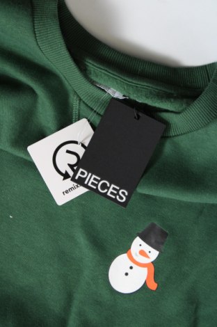 Γυναικεία μπλούζα Pieces, Μέγεθος M, Χρώμα Πράσινο, Τιμή 6,39 €