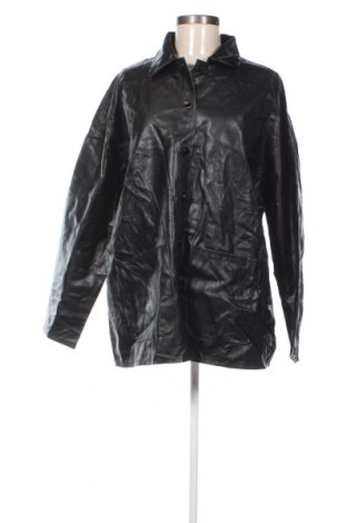 Γυναικείο δερμάτινο πουκάμισο SHEIN, Μέγεθος M, Χρώμα Μαύρο, Τιμή 4,95 €