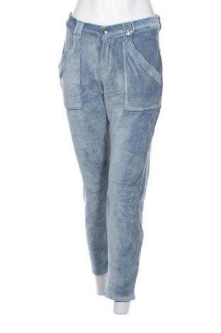 Pantaloni de velvet de femei, Mărime S, Culoare Albastru, Preț 48,42 Lei