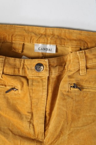 Γυναικείο κοτλέ παντελόνι Canda, Μέγεθος M, Χρώμα Κίτρινο, Τιμή 2,69 €