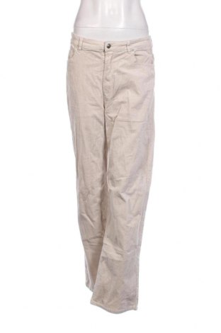 Pantaloni de velvet de femei H&M Divided, Mărime L, Culoare Bej, Preț 18,12 Lei