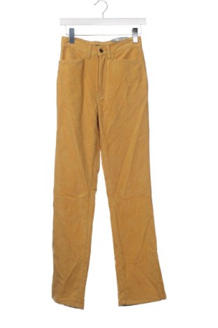 Дамски панталон JQ jeans, Размер XS, Цвят Жълт, Цена 13,14 лв.