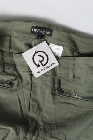 Дамски панталон My Wear, Размер S, Цвят Зелен, Цена 4,64 лв.