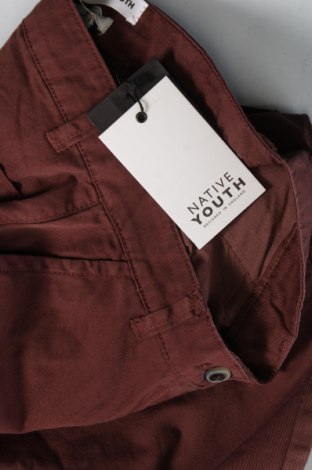 Дамски панталон Native Youth, Размер XS, Цвят Кафяв, Цена 22,62 лв.