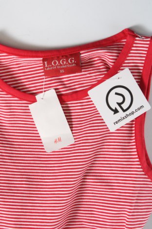 Γυναικείο αμάνικο μπλουζάκι H&M L.O.G.G., Μέγεθος XS, Χρώμα Κόκκινο, Τιμή 5,30 €